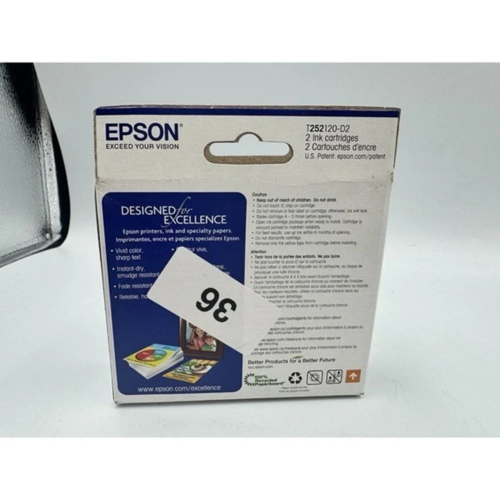 Genuine Epson 252 Black Ink Cartridges Sealed